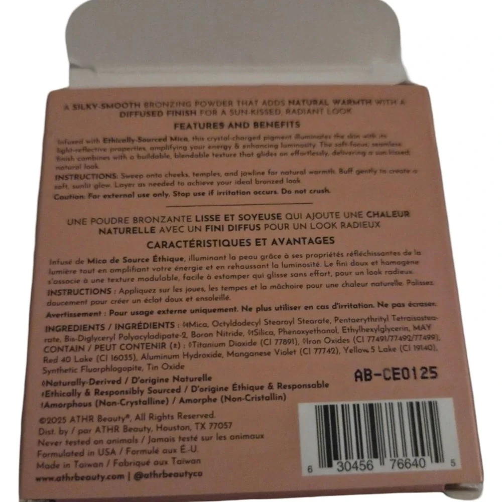 ATHR Beauty Ethereal Diffused‎ Reflections Bronzing Powder 0.28 oz Vegan